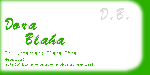 dora blaha business card